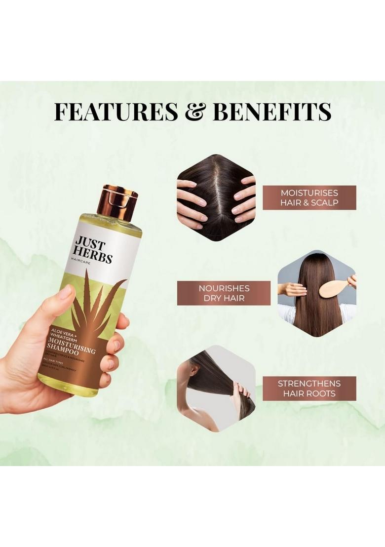 Just Herbs Ayurvedic Silky Strength Anti Dandruff & Hairfall Shampoo For Men Women