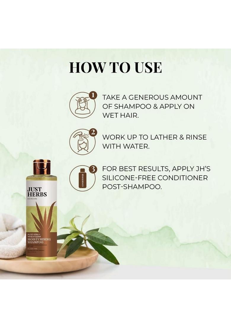 Just Herbs Ayurvedic Silky Strength Anti Dandruff & Hairfall Shampoo For Men Women