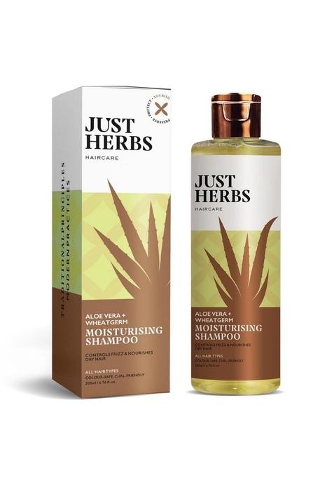 Just Herbs Ayurvedic Silky Strength Anti Dandruff & Hairfall Shampoo For Men Women - Suitable Dry Hair Scalp, Sulphate Paraben Free 200 Ml