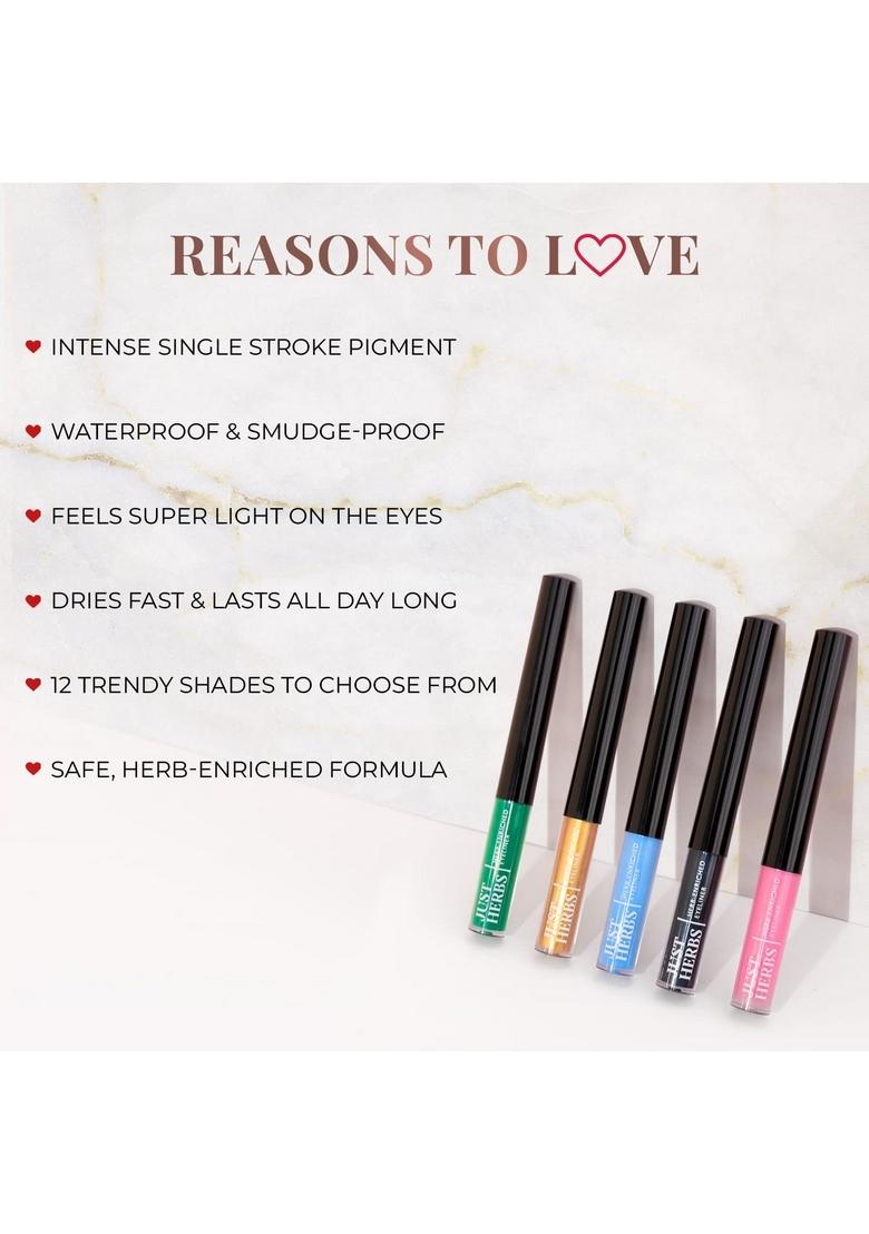 Just Herbs Eyeliner Waterproof And Smudge Proof, Long Lasting Eyeliners 2.5G