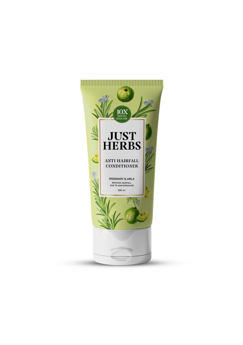Just Herbs Anti Hairfall Conditioner | Rosemary, Amla & 14 Reduces Hair Fall By 10X Controls Frizz Ayurvedic For All Types