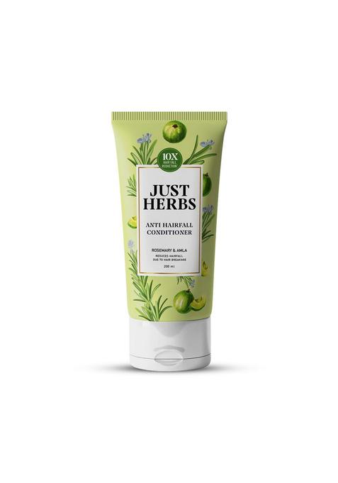 Just Herbs Anti Hairfall Conditioner | Rosemary, Amla & 14 Reduces Hair Fall By 10X Controls Frizz Ayurvedic For All Types