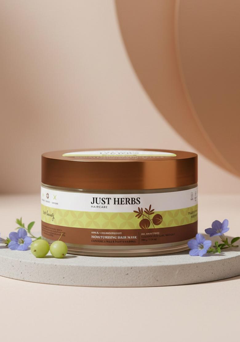 Just Herbs Ayurvedic Shirolepam Hair & Scalp Treatment Mask Cream For Growth, Hairfall Damaged Hair- Paraben Silicon Free Men Women 200G