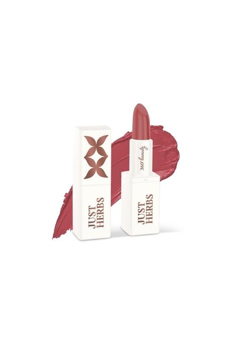 Just Herbs Ayurvedic Creamy Matte Lipstick For Moisturized Lips - Parabens & Chemical Free Half Size 1.8Gm