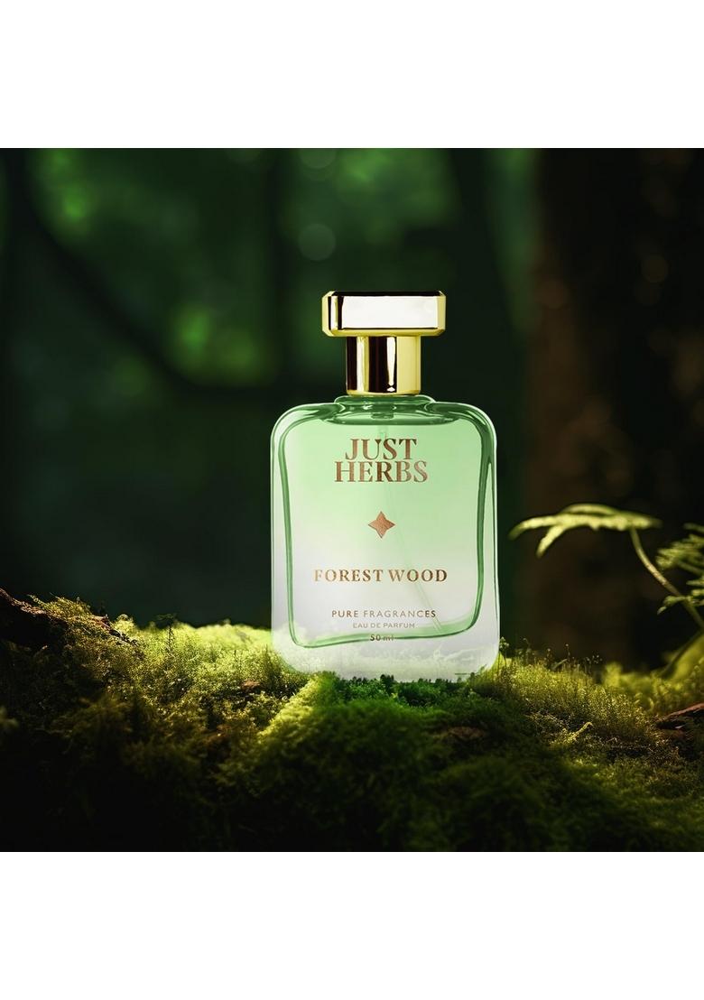 Just Herbs Energising Forest Wood Eau Da Parfum For Men And Women 50 Ml | Long Lasting Body Spray Unisex Perfume