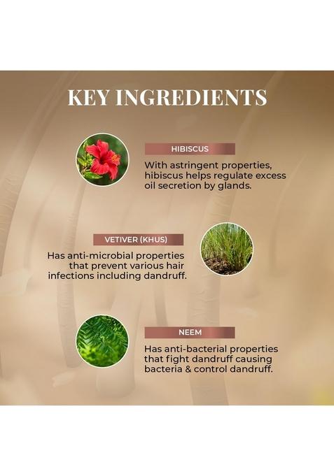 Just Herbs Ayurvedic Anti-Dandruff Shampoo | Natural For Dry Scalp Clears Dandruff Sulphate & Paraben Free