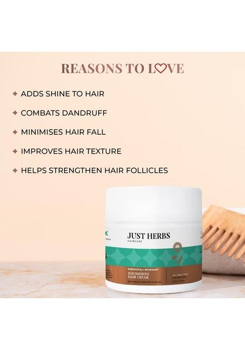 Just Herbs Nourishing Hair Cream For Men & Women With Bhringraj Rosemary, Helps Reduce Dandruff And Hairfall 100 G