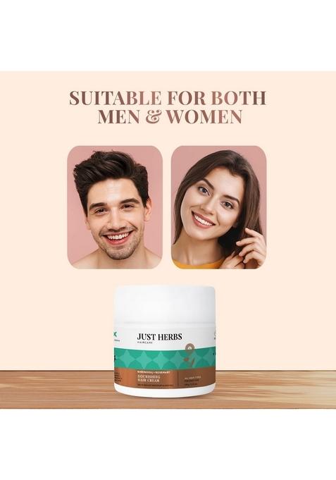 Just Herbs Nourishing Hair Cream For Men & Women With Bhringraj Rosemary, Helps Reduce Dandruff And Hairfall 100 G