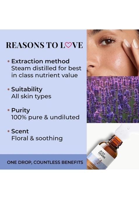 Just Herbs Steam Distilled 100% Natural Essential Oil For Healthy Hair