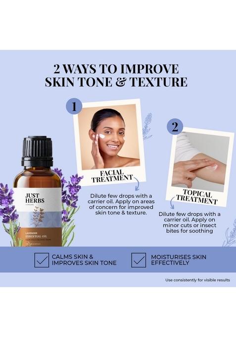 Just Herbs Steam Distilled 100% Natural Essential Oil For Healthy Hair