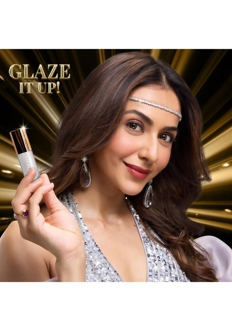 Just Herbs Glaze Ultra Shimmery Shine | Long Stay Mess Free Dewy Finish With Shea Butter And Aloe Vera Liquid Highlighter All Skin Types For Women