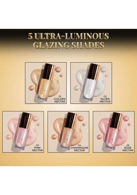 Just Herbs Glaze Ultra Shimmery Shine | Long Stay Mess Free Dewy Finish With Shea Butter And Aloe Vera Liquid Highlighter All Skin Types For Women