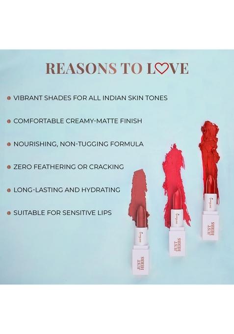 Just Herbs Ayurvedic Creamy Matte Lipstick For Moisturized Lips
