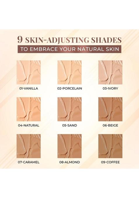 Just Herbs Medium To Full Coverage Liquorice Root And Sandalwood Longwear Weightless Foundation For Face Makeup 40 Ml