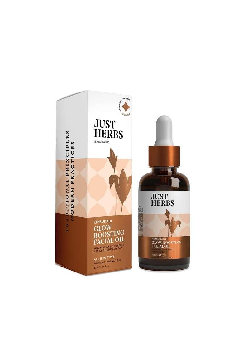 Just Herbs Ayurvedic Kimsukadi Tail For Dark Spots, Pigmentation & Glowing Skin - Sls Paraben Free Facial Oil All Types 30 Ml - Indya