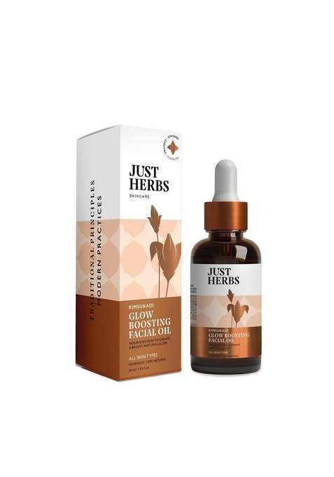 Just Herbs Ayurvedic Kimsukadi Tail For Dark Spots, Pigmentation & Glowing Skin - Sls Paraben Free Facial Oil All Types 30 Ml