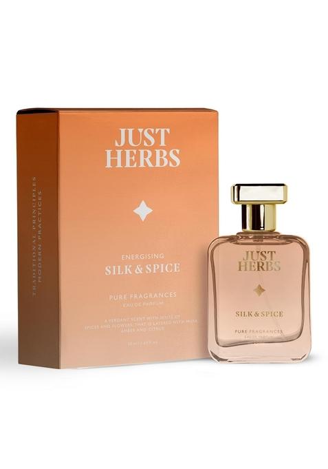 Just Herbs Energising Silk & Spice Perfume For Men 50 Ml | Long Lasting Mens Body Spray Pure Fragrance Eau Da Parfum -