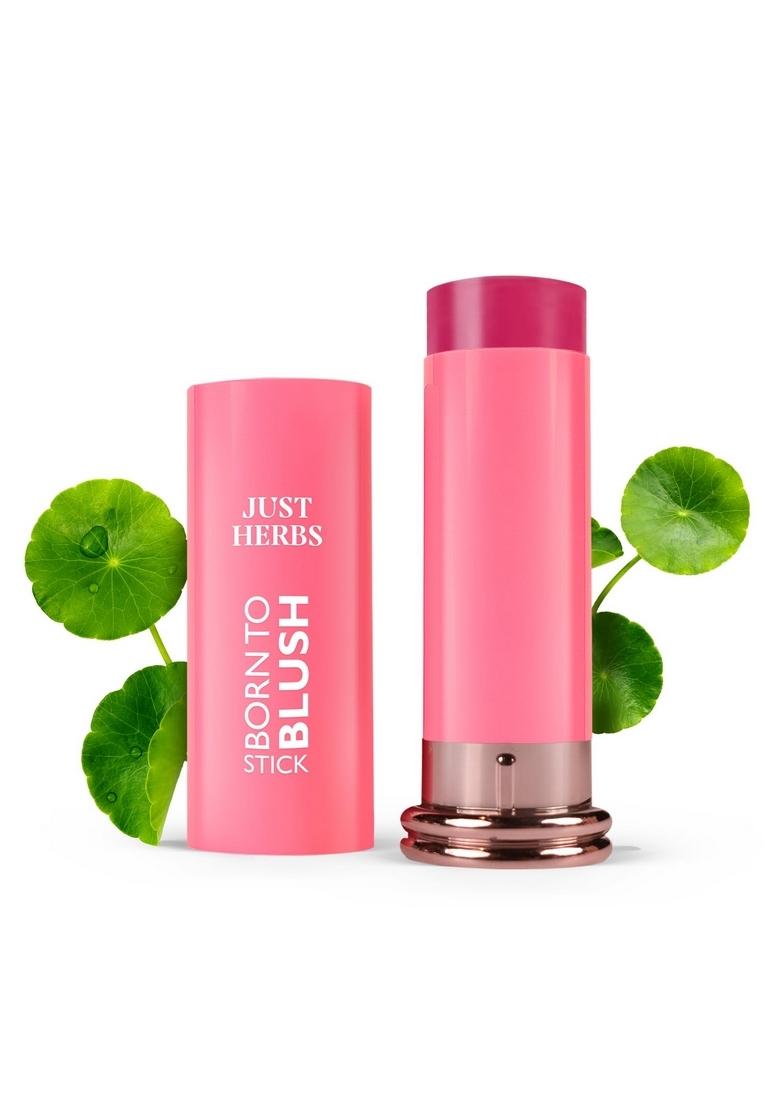 Just Herbs Dewy Glow Blush Stick With Shea Butter & Cica For Eyes Cheeks And Lips Women