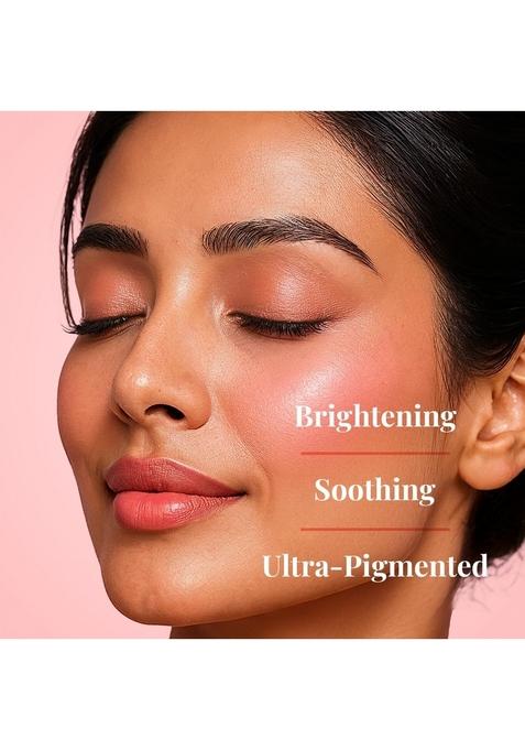 Just Herbs Dewy Glow Blush Stick With Shea Butter & Cica For Eyes Cheeks And Lips Women