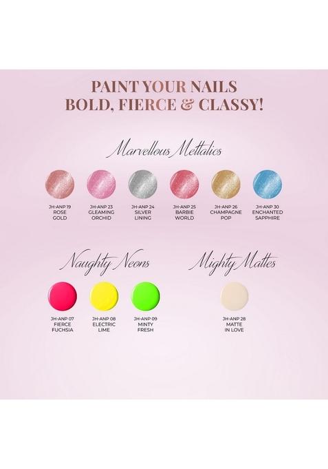 Just Herbs Nail Polish 12 Chemical Free Formula Quick Dry, Glossy Finish And Long Lasting Paints