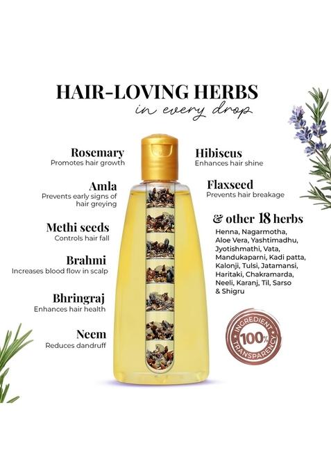 Just Herbs Rosemary Hair Oil | For Growth Fall Control Scalp Health Follicles Ideal Regular Use And Suitable All Types Men & Women 180Ml
