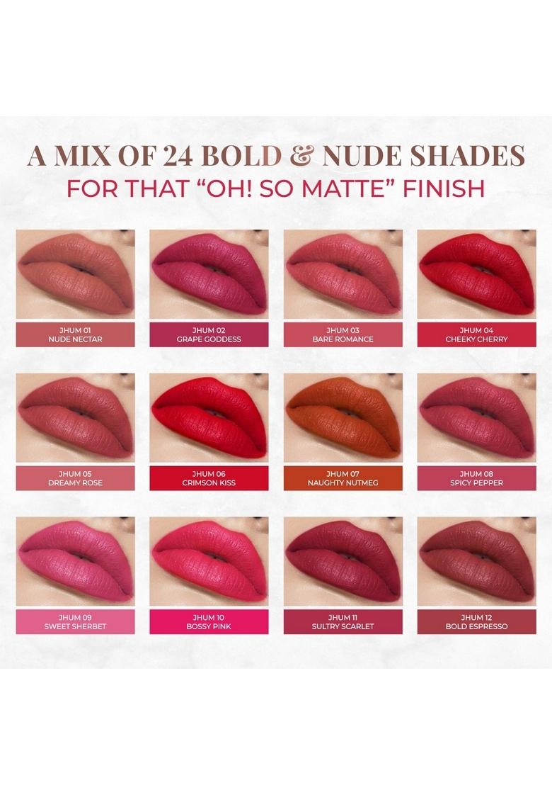 Just Herbs Ultra Matte Bullet Lipstick Nourishing Non Drying And Long Stay Lipsticks For Women 4 G