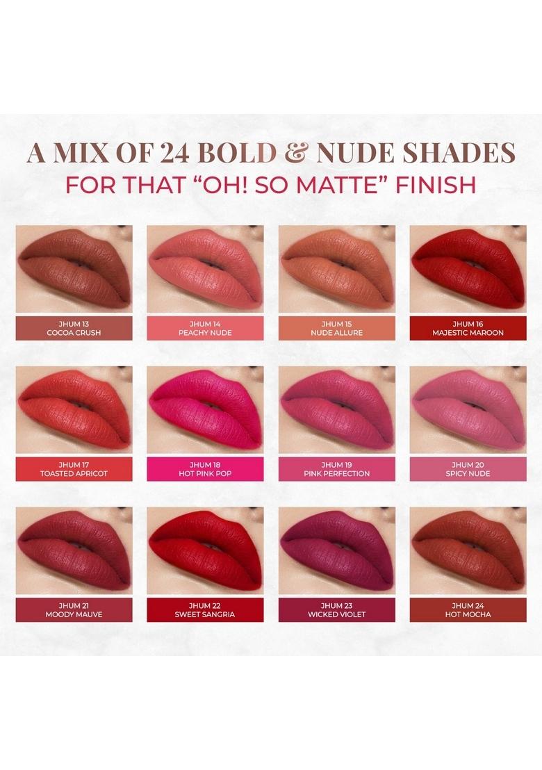 Just Herbs Ultra Matte Bullet Lipstick Nourishing Non Drying And Long Stay Lipsticks For Women 4 G