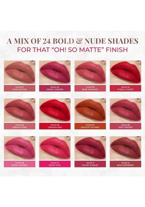 Just Herbs Ultra Matte Bullet Lipstick Nourishing Non Drying And Long Stay Lipsticks For Women 4 G
