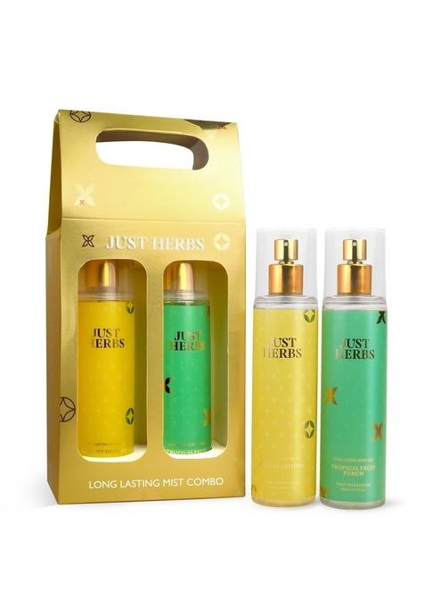 Just Herbs Body Mist Spray For Men And Women With Long Lasting Fragrance Perfume Combo Gift Set - Signature Style (2 X140Ml)