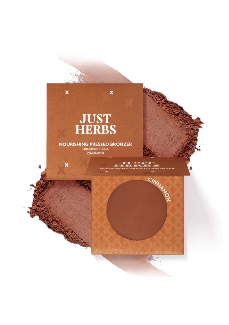 Just Herbs Nourishing Pressed Bronzer Liquorice + Cica For Face Makeup 3.5G - Indya