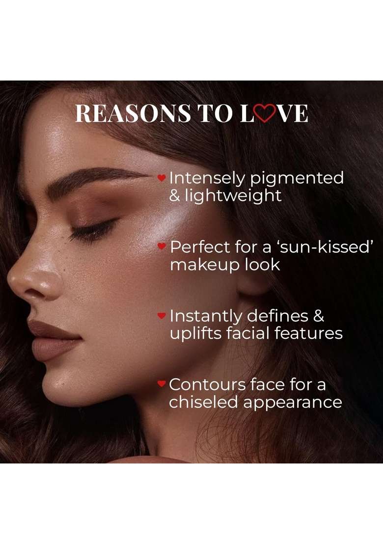 Just Herbs Nourishing Pressed Bronzer Liquorice + Cica For Face Makeup 3.5G - Indya