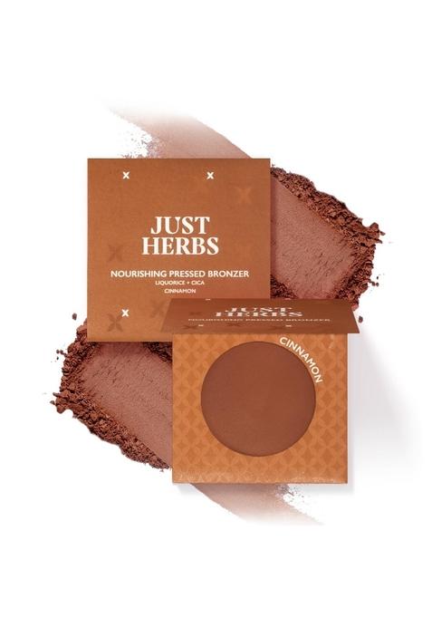Just Herbs Nourishing Pressed Bronzer Liquorice + Cica For Face Makeup 3.5G