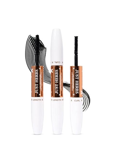 Just Herbs 2-In-1 Serum-Infused Lash Enhancing Mascara Castor Oil + Coconut 8G