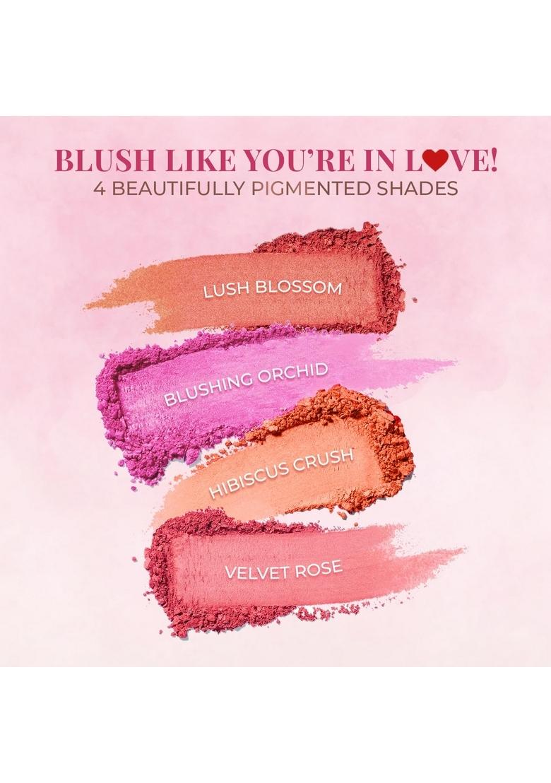 Just Herbs Nourishing Powder Blush Infused With Beetroot & Gotukola Highly Pigmented, Buildable Suitable For All Skin Tones