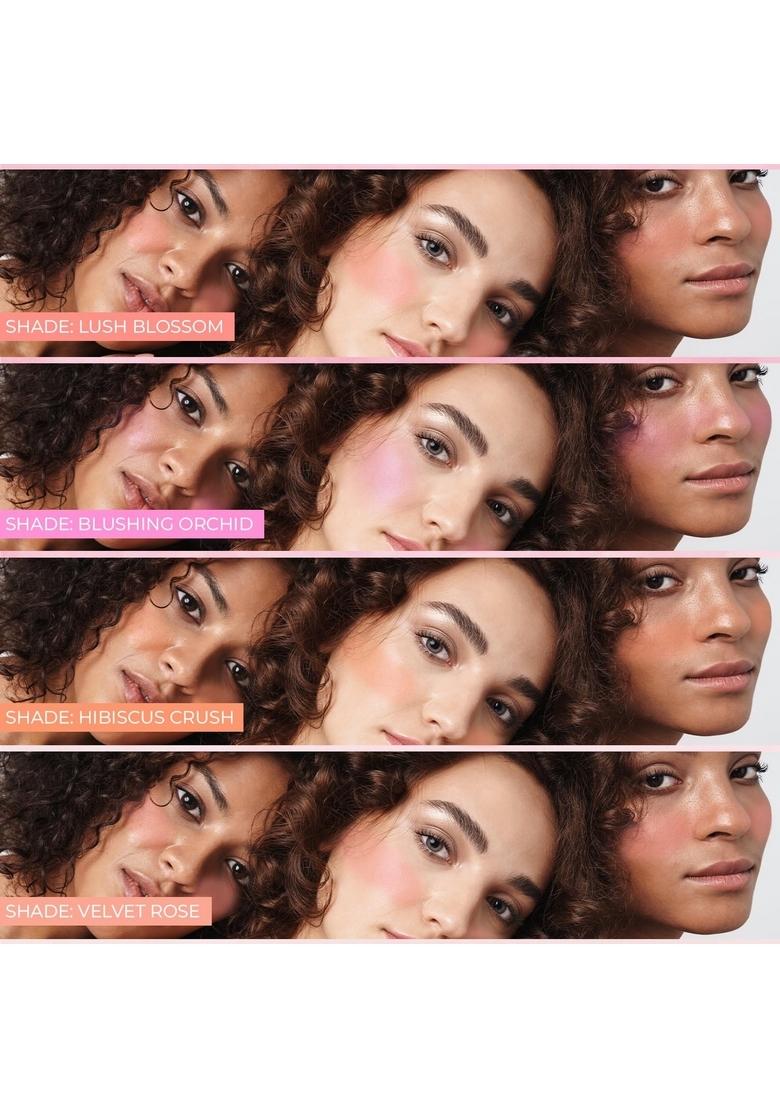 Just Herbs Nourishing Powder Blush Infused With Beetroot & Gotukola Highly Pigmented, Buildable Suitable For All Skin Tones