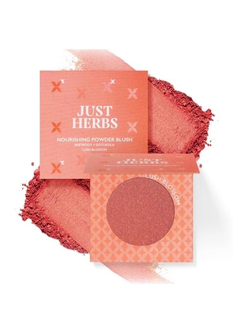 Just Herbs Nourishing Powder Blush Infused With Beetroot & Gotukola Highly Pigmented, Buildable Suitable For All Skin Tones - 3.5 G