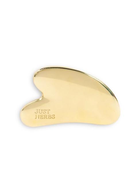 Just Herbs Kansa Gua Sha Face Massage Tool For Glowing Skin | Helps Reduce Stress & Undereye Puffiness Men Women - 144 G
