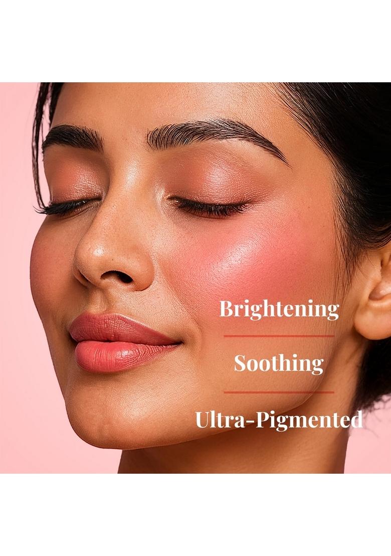 Just Herbs Dewy Glow Blush Stick | Shea Butter & Cica For Eyes Cheeks And Lips Makeup Women Peach Born- 14G