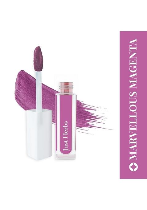 Just Herbs Ayurvedic Creamy Matte Long Lasting Liquid Lipstick, Lightweight & Hydrating Lip Colour With Liquorice Sweet Almond Oil