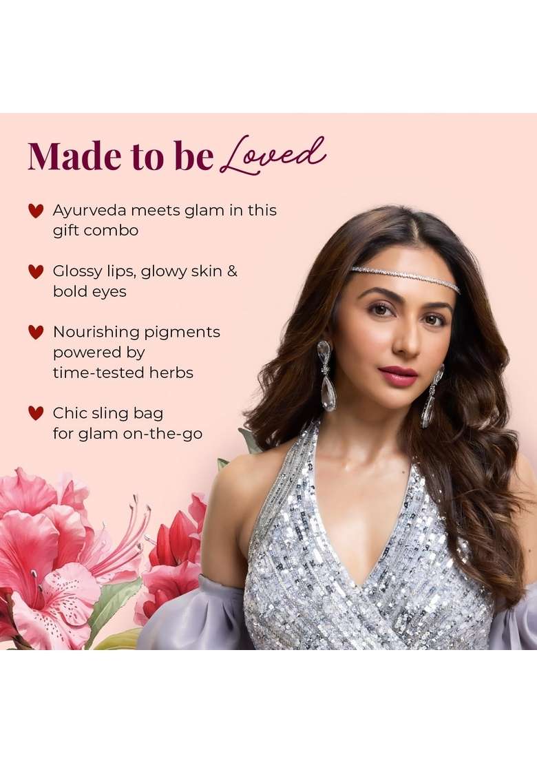 Just Herbs Naturally Chic Makeup Hamper | For Her Gift Kit Rakhi - Of 5 + Sling Bag - Indya