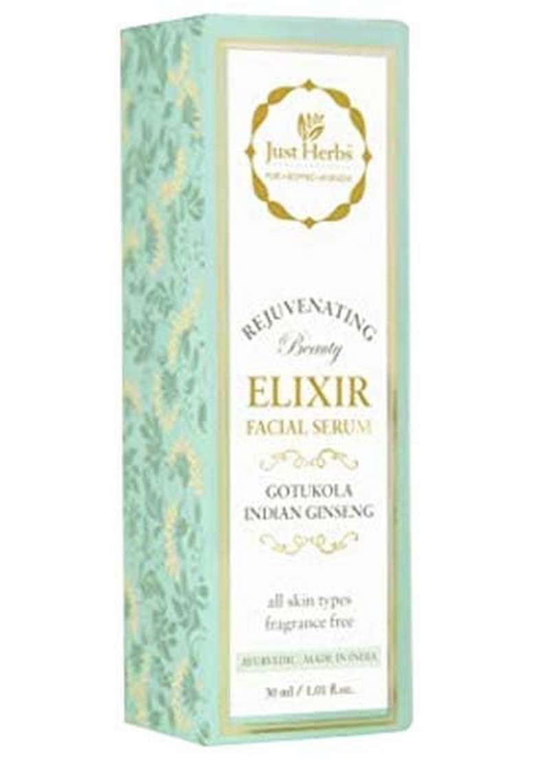 Just Herbs Gotukola Ginseng Rejuvenating Elixir Facial Serum, 30Ml+Anti Blemish Gel For Oily Skin Type, Indian Madder And Fumitory, Sls & Paraben Free +Aloevera Ayurvedic Ultra Moisturising Cream Dry Skin, Free, - Indya
