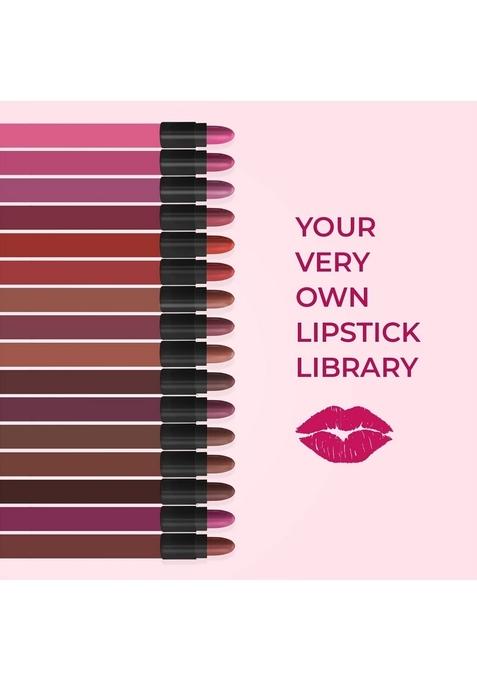 Just Herbs Ayurvedic Creamy Matte Lipstick Set For Lip Hydrating & Moisturizing, Suitable All Indian Tones 38Gm (Pack Of 16)