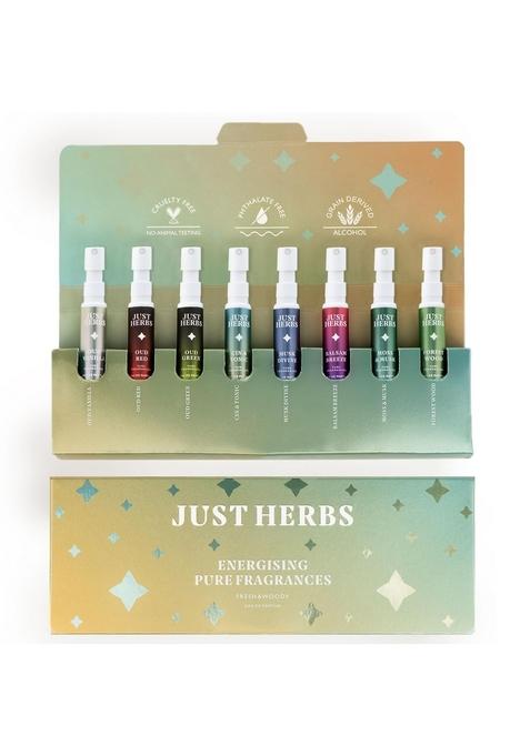 Just Herbs Unisex Adult Liquid Perfumes Trial Set Of 8 X 3Ml Fragrances (Fresh & Woody) Edp Long Lasting Pocket Perfume (Floral Citrus) Combo