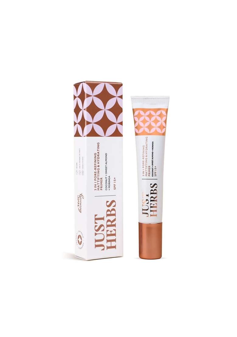 Just Herbs 3 In 1 Pore-Refining,Minimizer Mattifying & Hydrating Primer 20G Nourishing Under Eye Gel Cream 20 Gm Combo - Indya
