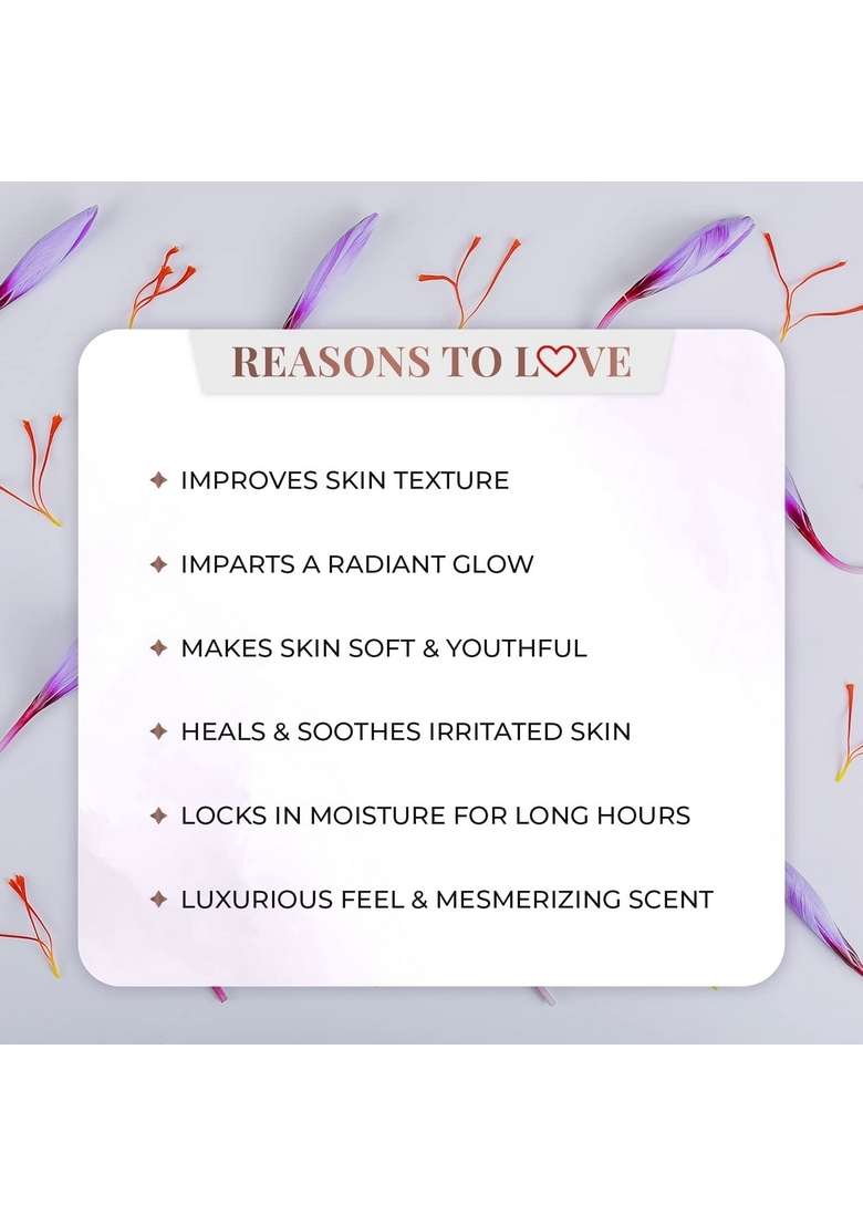 Just Herbs Saffron + Malai Nourishing Body Milk Lotion- 300Ml & Lotion For Dry Normal Combination Skin With Coconut Almond - Combo - Indya