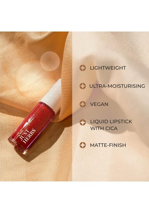 Just Herbs Ayurvedic Liquid Lipstick Kit Set Of 5 With Long Lasting, Hydrating & Lightweight Lip Colour