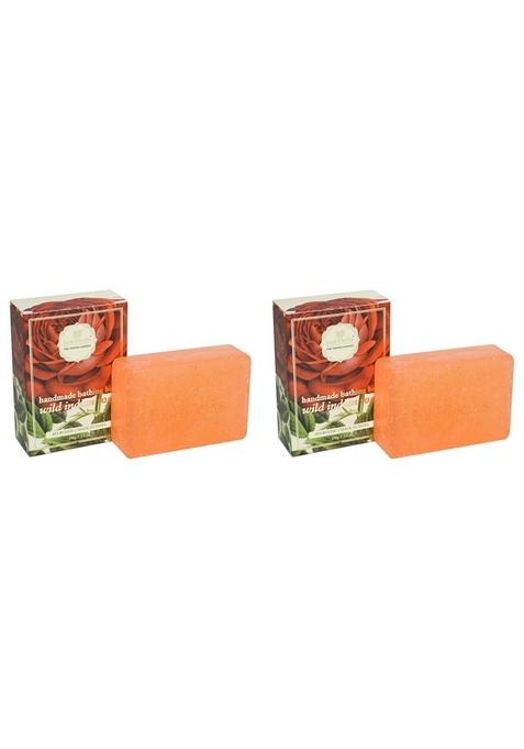 Just Herbs Ayurvedic Rose Handmade Skin Detoxify Bathing Soap Bar For All Types, Organic & Chemical Free Men Women (Pack Of 2)