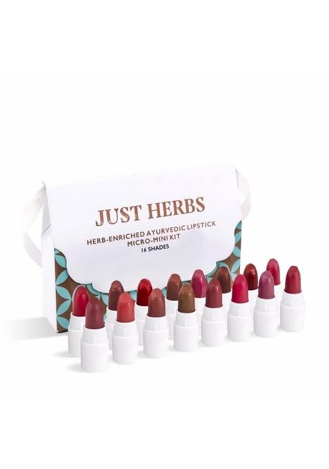 Just Herbs Skin Whitening Face Cream With Spf 30+ Saffron And White Lotus Radiance Booster Cream- 50G & Ayurvedic Creamy Matte Lipstick Set Lip(Pack Of 16) Combo