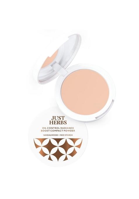 Just Herbs Relaxed Matte Liquid Lipstick Lip Colour & Tinted Balm For Men Women With Spf 20+ Dark Lips To Lighten 4G Oil Control Radiance Booster Age Defying Compact Powder, 9G (Porcelain)