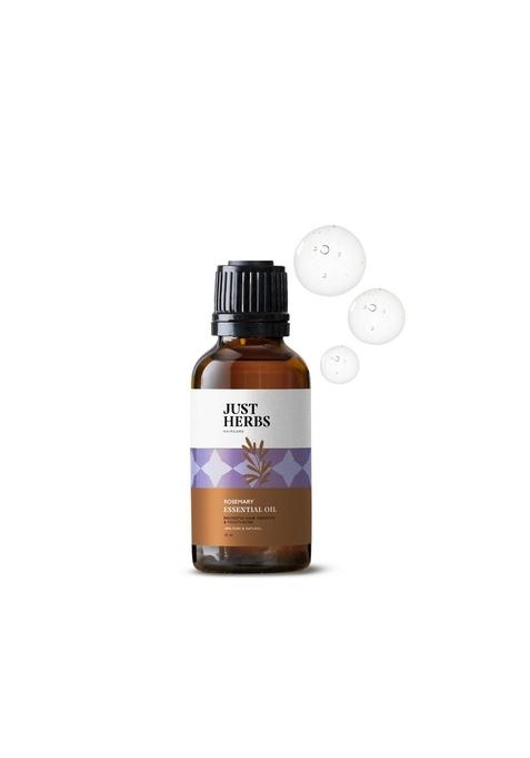 Just Herbs Rosemary Steam 100% Pure Distilled Essential Oil For Hair | Skin Fights Acne Elevates Mood Aromatherapy Men And Women (10 Ml)